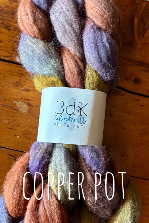 Corriedale Fibre - Copper Pot